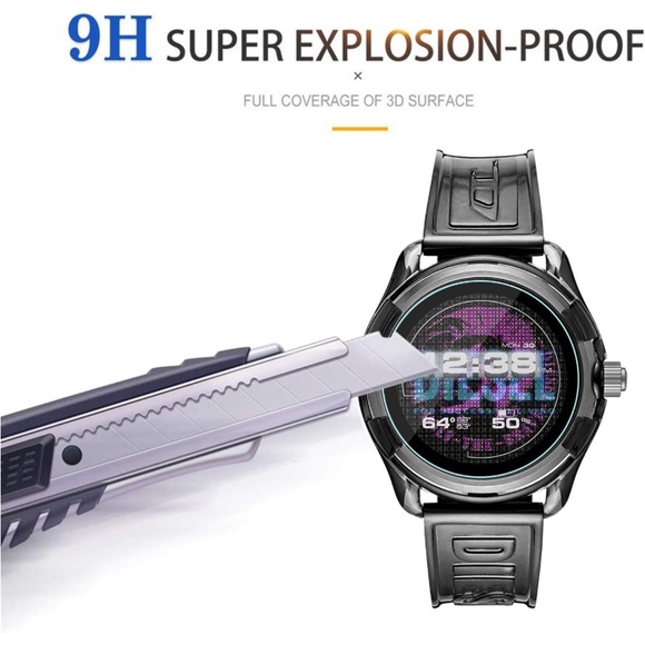 MIGENCE 3-Pack Screen Protector for Diesel On Fadelite Smartwatch Full Coverage - Picture 2 of 10
